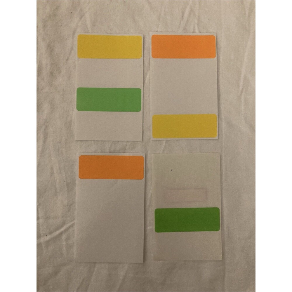 Unbranded Neon Colored Labels | Multicolor | 6 Labels